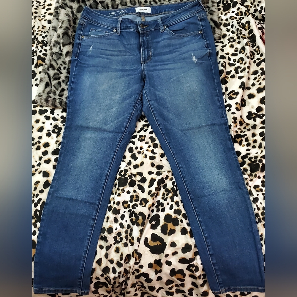 Sonoma Women's Skinny Blue Jeans